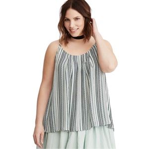 Torrid Stripe Georgette Swing Cami Size 2